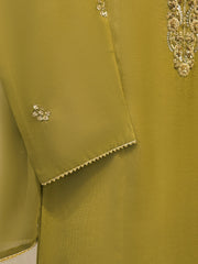 3 Piece - Embroidered Silk Net Suit S112118