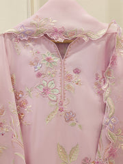 3 Piece- Pure Khadi Silk Embroidered Suit S112040