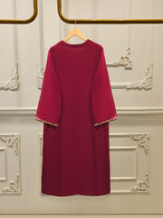 3 Piece - Pure Embroidered Cotton Net Suit S112083