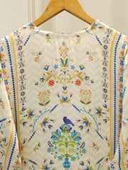 2 Piece - Pure Embroidered Charmeuse Silk Suit S112119