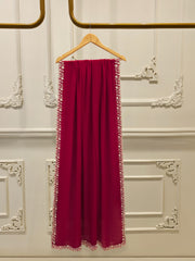 3 Piece - Pure Chiffon Embroidered Suit S112094