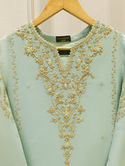 2 Piece - Embroidered Silk Net Suit S112109