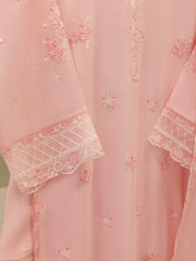 3 Piece - Pure Embroidered Cotton Net Suit S112110