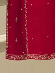 2 Piece - Embroidered Silk Net Suit S112132