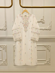 2 Piece - Pure Embroidered Cotton Net Suit S112173