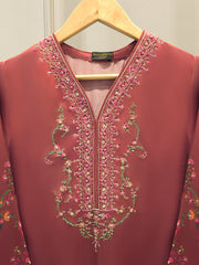2 Piece - Pure Embroidered Charmeuse Silk Suit S112143