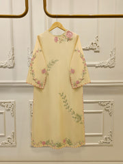 3 Piece- Pure Khadi Silk Embroidered Suit S112219