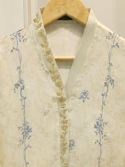 2 Piece - Pure Embroidered Chameuse Silk Suit S112237