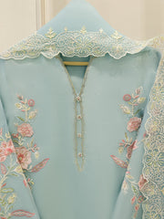 3 Piece - Pure Embroidered Organza Suit s112280