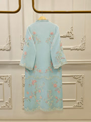 3 Piece - Pure Embroidered Organza Suit s112280