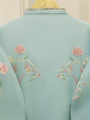 3 Piece - Pure Embroidered Organza Suit s112280