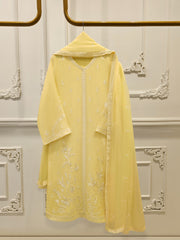 3 Piece - Pure Embroidered Cotton Net Suit S112305