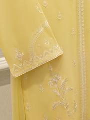 3 Piece - Pure Embroidered Cotton Net Suit S112305