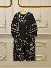 2 Piece- Pure Silk Net Embroidered Suit S112319