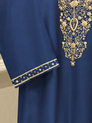 3 Piece- Pure Embroidered Sheesha Silk Suit S112338