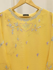 2 Piece - Pure Embroidered Cotton Net Suit S112352