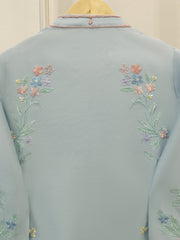 3 Piece- Pure Khaddi Silk Embroidered Suit S112373