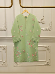 2 Piece - Pure Embroidered Cotton Net Suit S112374