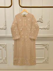 2 Piece - Pure Embroidered Cotton Net Suit S112377