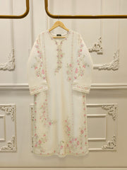 2 Piece - Pure Embroidered Cotton Net Suit S112386
