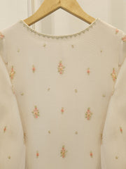 3 Piece - Pure Embroidered Cotton Net Suit S112389