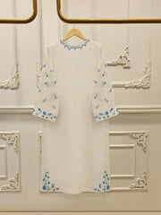3 Piece - Pure Embroidered Cotton Net Suit S112397