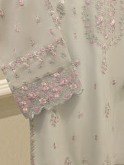 3 Piece - Pure Embroidered Cotton Net Suit S112396