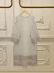 3 Piece - Pure Embroidered Cotton Net Suit S112396