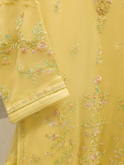 3 Piece - Pure Chiffon Embroidered Suit S112395