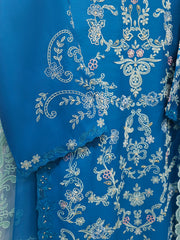 3 Piece- Pure Khaddi Silk Embroidered Suit S112404