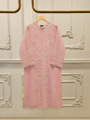 2 Piece - Pure Embroidered Cotton Net Suit S112405