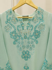 2 Piece - Pure Embroidered Cotton Net Suit S112393