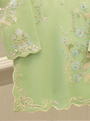 2 Piece - Pure Embroidered Cotton Net Suit S112420