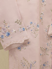 3 Piece- Pure Khaddi Silk Embroidered Suit S112424