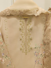 3 Piece-  Pure Embroidered Sheesha Silk Suit S112423