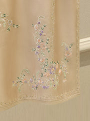 3 Piece-  Pure Embroidered Sheesha Silk Suit S112423