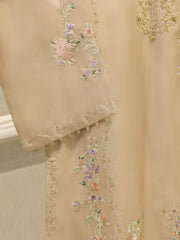 3 Piece-  Pure Embroidered Sheesha Silk Suit S112423