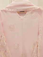 3 Piece - Pure Embroidered Cotton Net Suit S112426