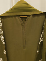 3 Piece - Pure Embroidered Cotton Net Suit S112431