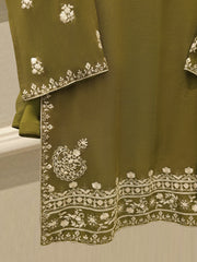 3 Piece - Pure Embroidered Cotton Net Suit S112431
