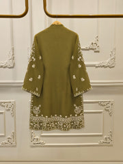 3 Piece - Pure Embroidered Cotton Net Suit S112431