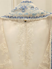3 Piece - Pure Organza Embroidered Suit S112457