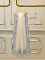 3 Piece - Pure Organza Embroidered Suit S112457