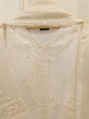 3 Piece - Pure Organza Embroidered Suit S112487