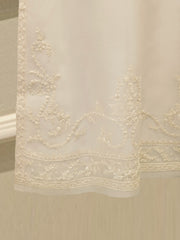 3 Piece - Pure Organza Embroidered Suit S112487