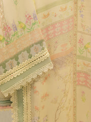 3 Piece - Pure Embroidered Printed Cotton Net Suit S112502