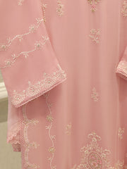 3 Piece - Pure Chiffon Embroidered Suit S112509