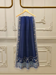 3 Piece- Pure Embroidered Sheesha Silk Suit S112524