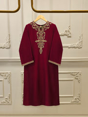 2 Piece- Pure Embroidered Sheesha Silk Suit S112523