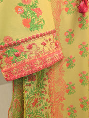 2 Piece - Digital Printed Embroidered Cambric Suit S112474